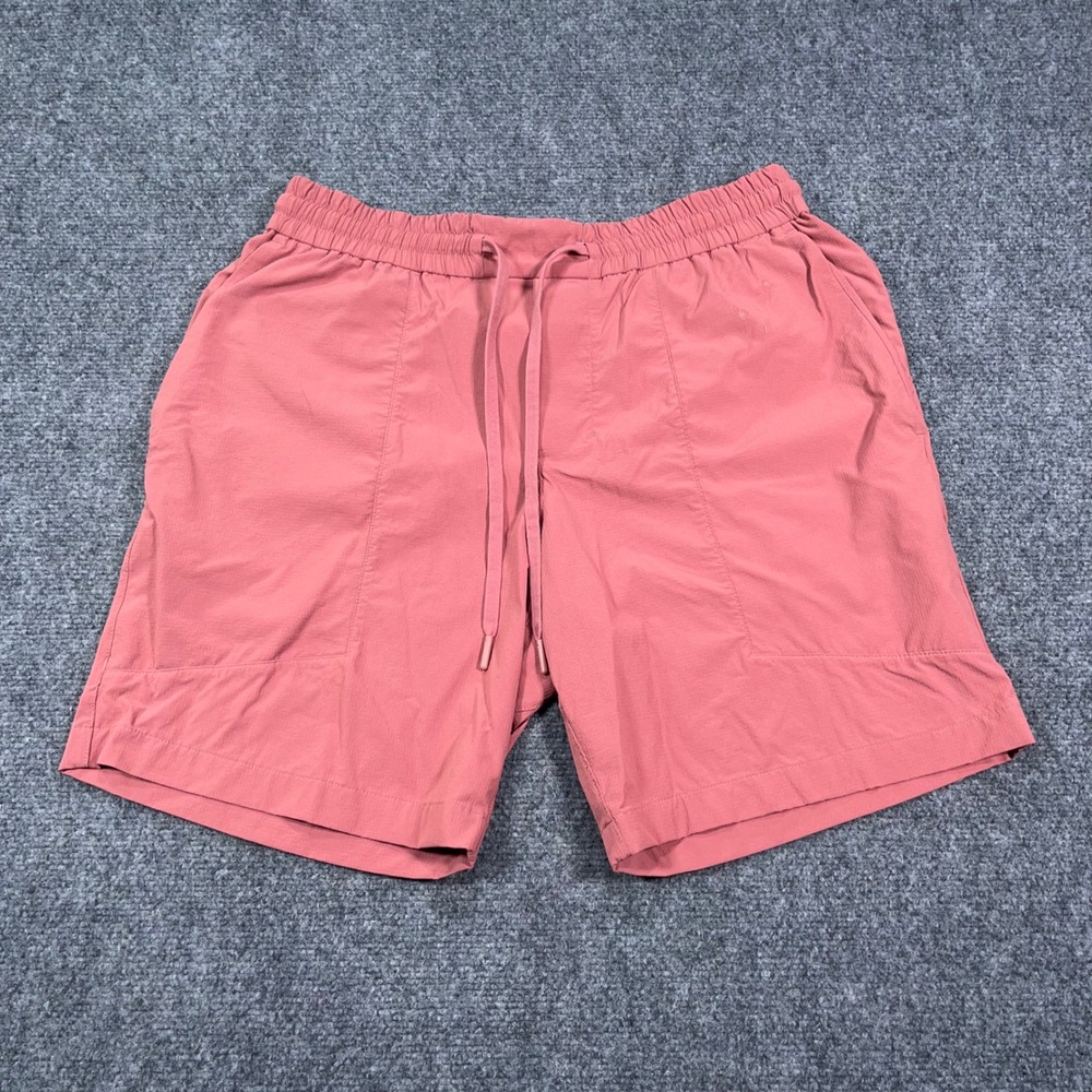 Lululemon Lab Bowline Short Mens Large 7" Inseam Ripstop Pink LM7ARQS READ